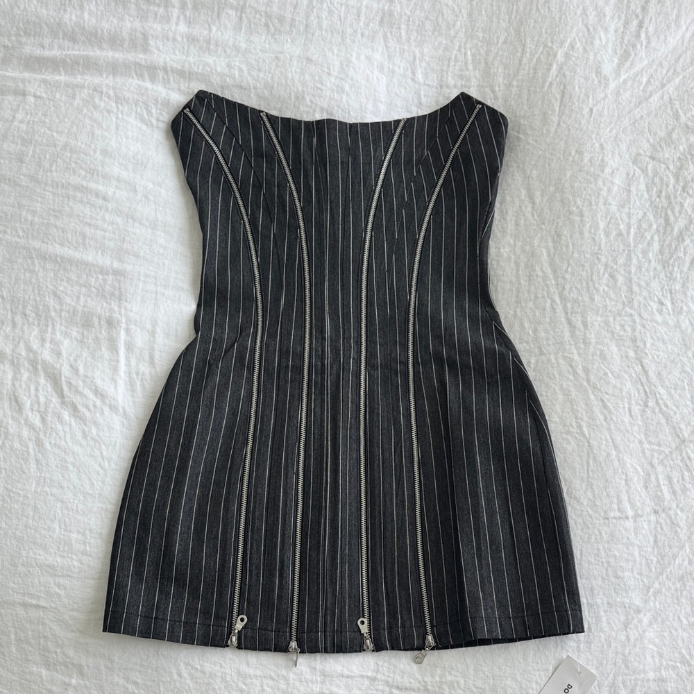 With Jean Mirabel Pinstripe Dress